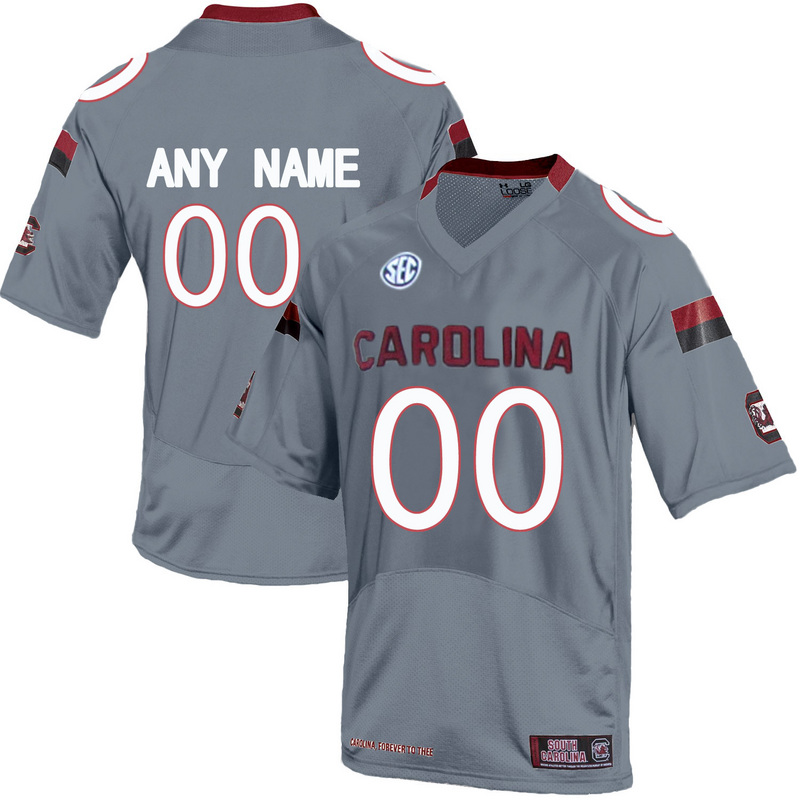 Men South Carolina Gamecocks Customized College Football Jersey  Grey